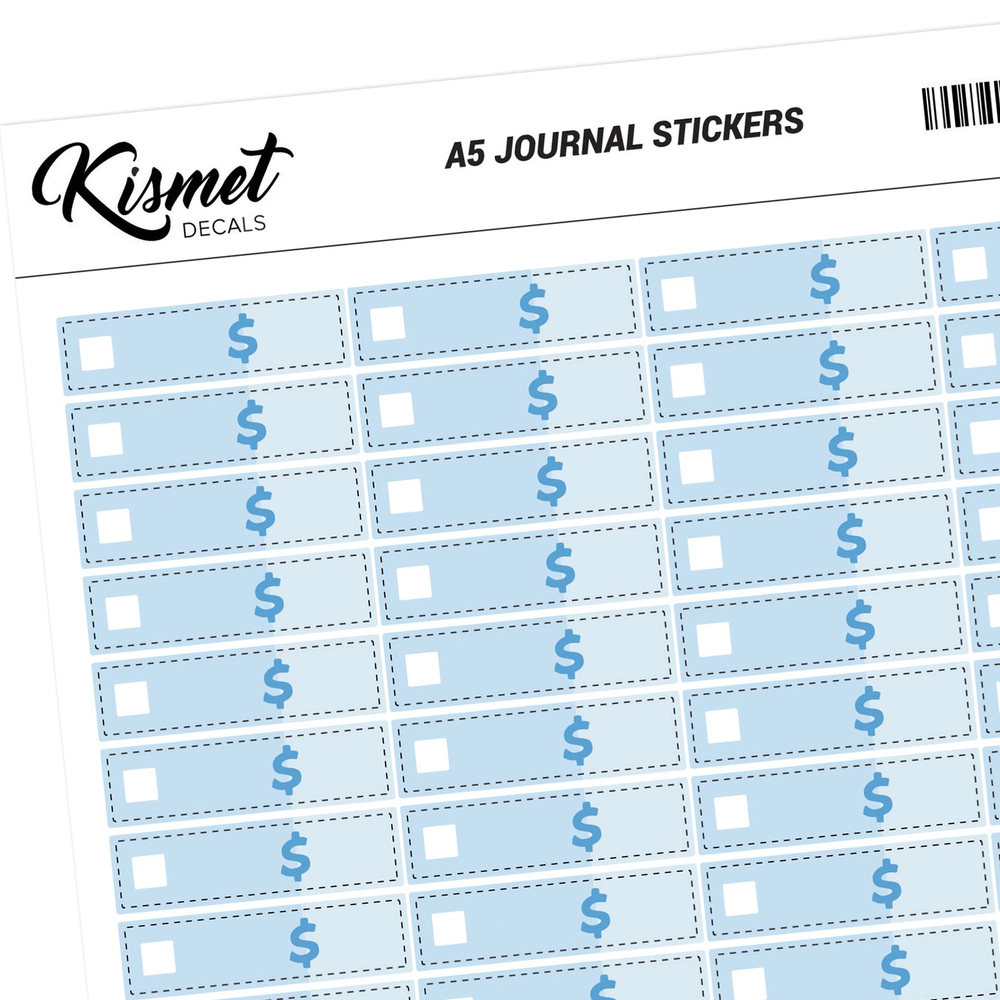 A5 Budget Finance Labels & Numbers Journal Stickers - 5.3" X 8.3" - Craft Journal Snail Mail Planner Journal Diary Paper Sticker Sheet