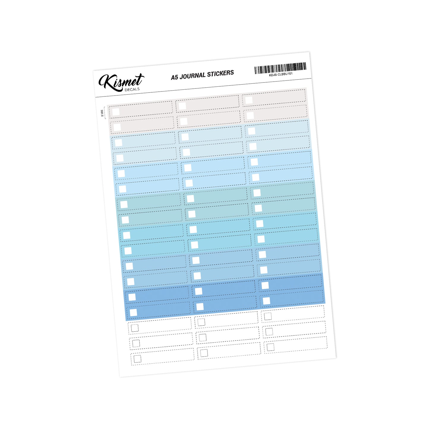 A5 Checklist Journal Stickers - 51 Pieces 5.3" X 8.3" - Craft Scrapbook Junk Journal Snail Mail Planner Journal Diary Paper Sticker Sheet