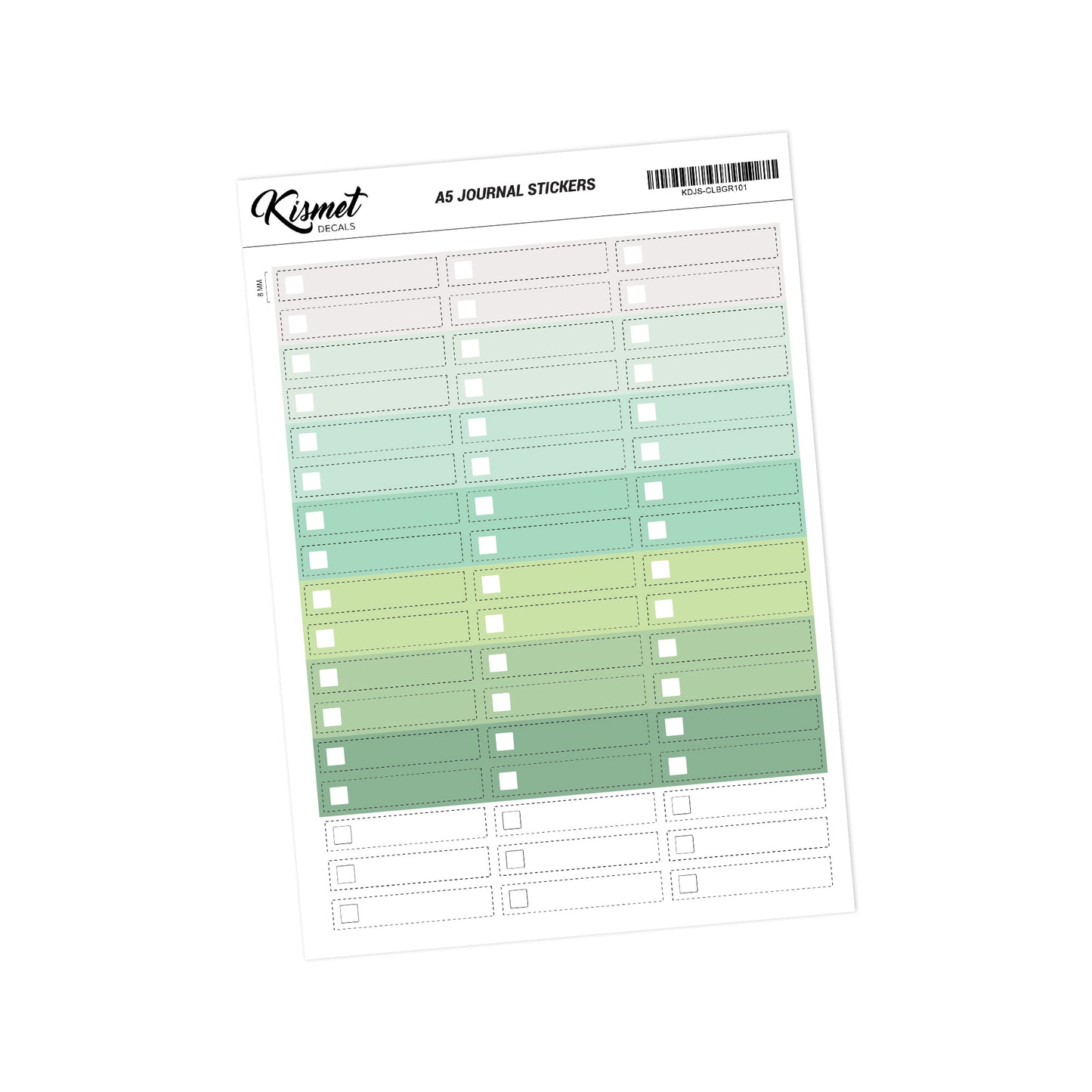 A5 Checklist Journal Stickers - 51 Pieces 5.3" X 8.3" - Craft Scrapbook Junk Journal Snail Mail Planner Journal Diary Paper Sticker Sheet