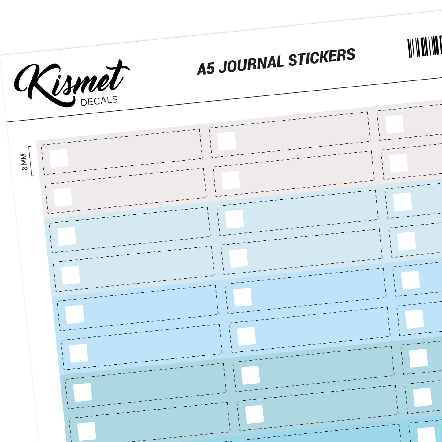 A5 Checklist Journal Stickers - 51 Pieces 5.3" X 8.3" - Craft Scrapbook Junk Journal Snail Mail Planner Journal Diary Paper Sticker Sheet