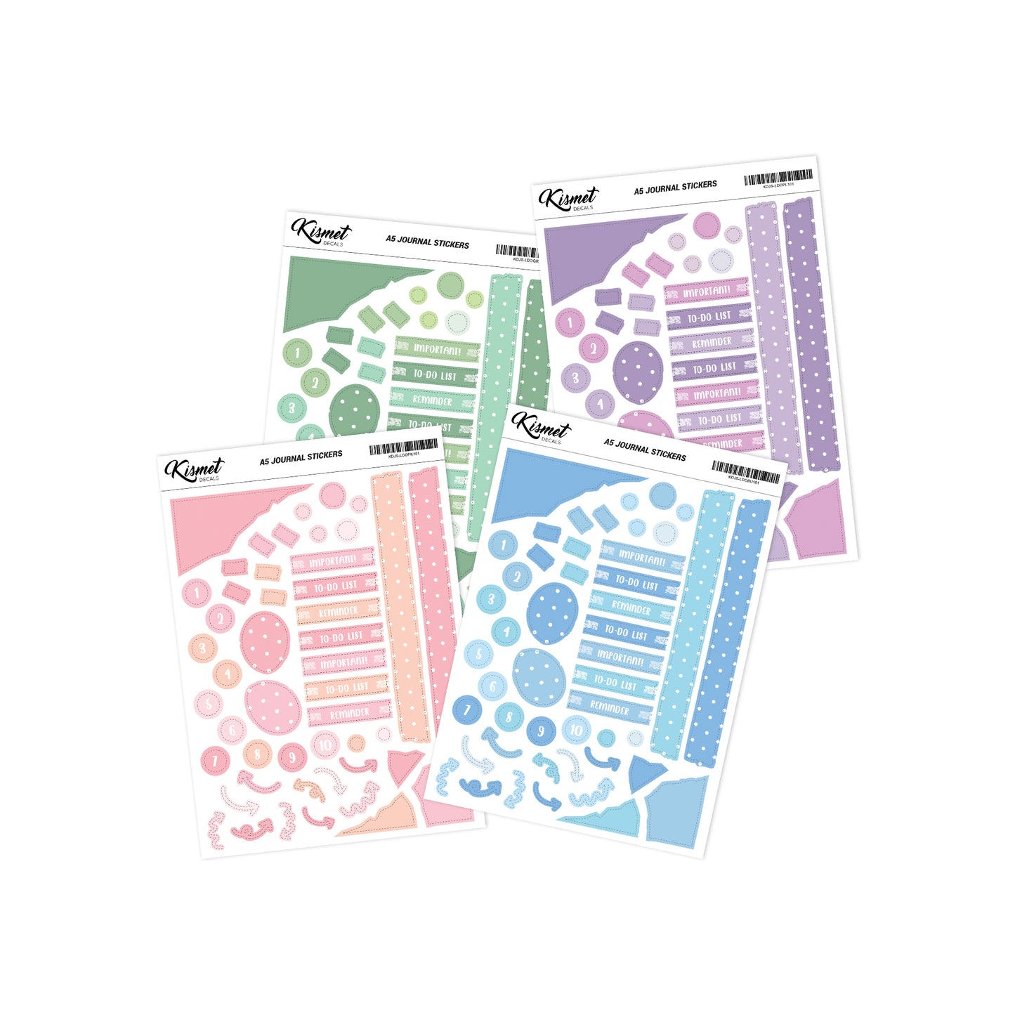 A5 Labels and Doodles Stickers - 5.3" X 8.3" - Craft Journal Snail Mail Planner Journal Diary Paper Sticker Sheet