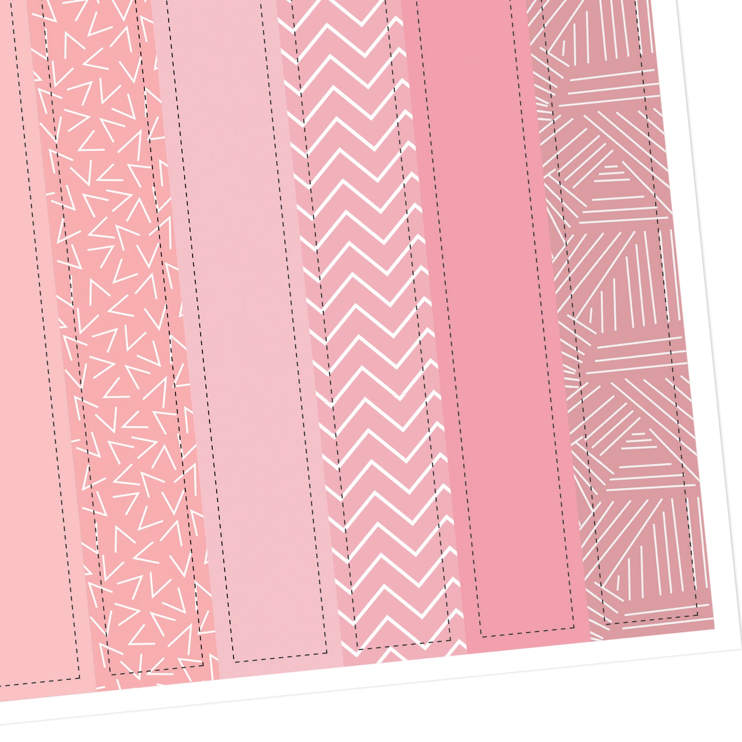 0.6" Washi Tape Design Sticker - 7 Pieces 5.3" X 8.3" - Craft Scrapbook Junk Journal Snail Mail Planner Journal Diary Paper Sticker Sheet