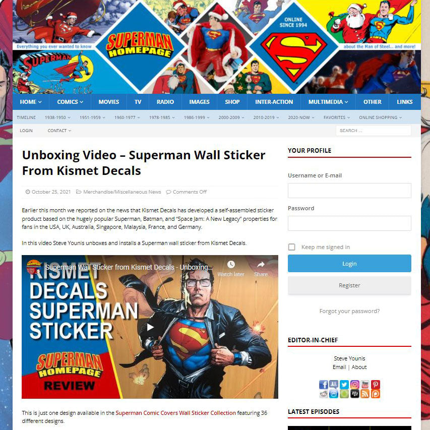 Supermanhomepage.com Kismet Decals Review