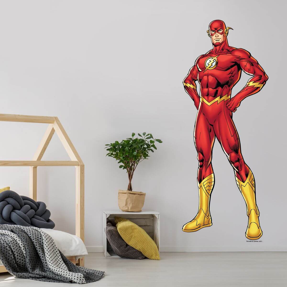 Kismet Decals Flash Central City Hero Licensed Wall Sticker - Easy DIY Justice League Home & Room Decor Wall Art - Kismet Decals