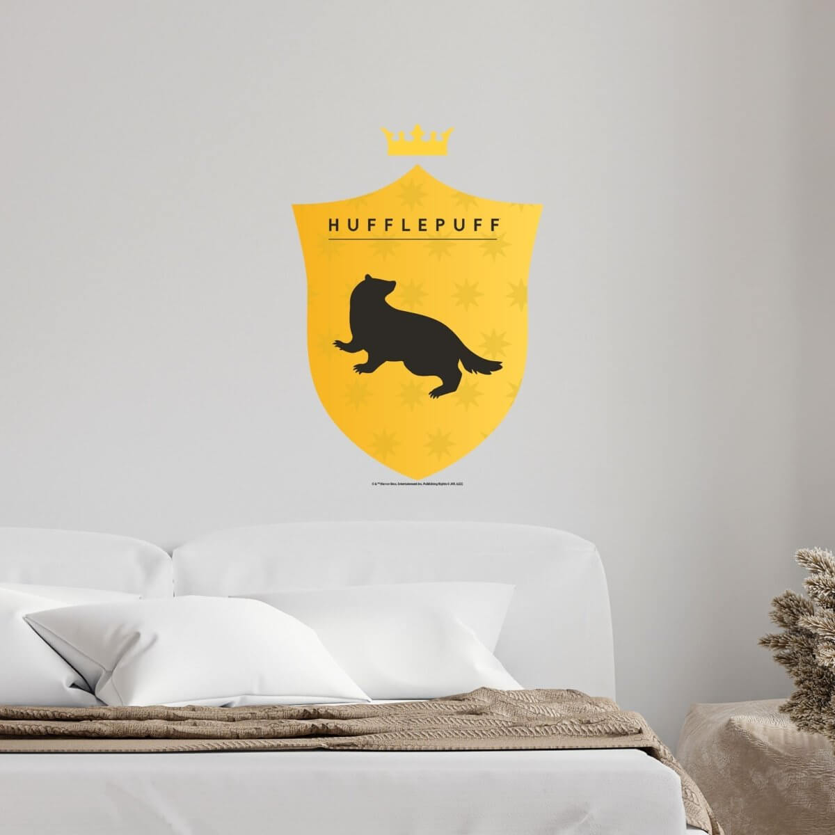 Kismet Decals Harry Potter Hufflepuff Badge V1 Licensed Wall Sticker - Easy DIY Home & Kids Room Decor Wall Decal Art - Kismet Decals