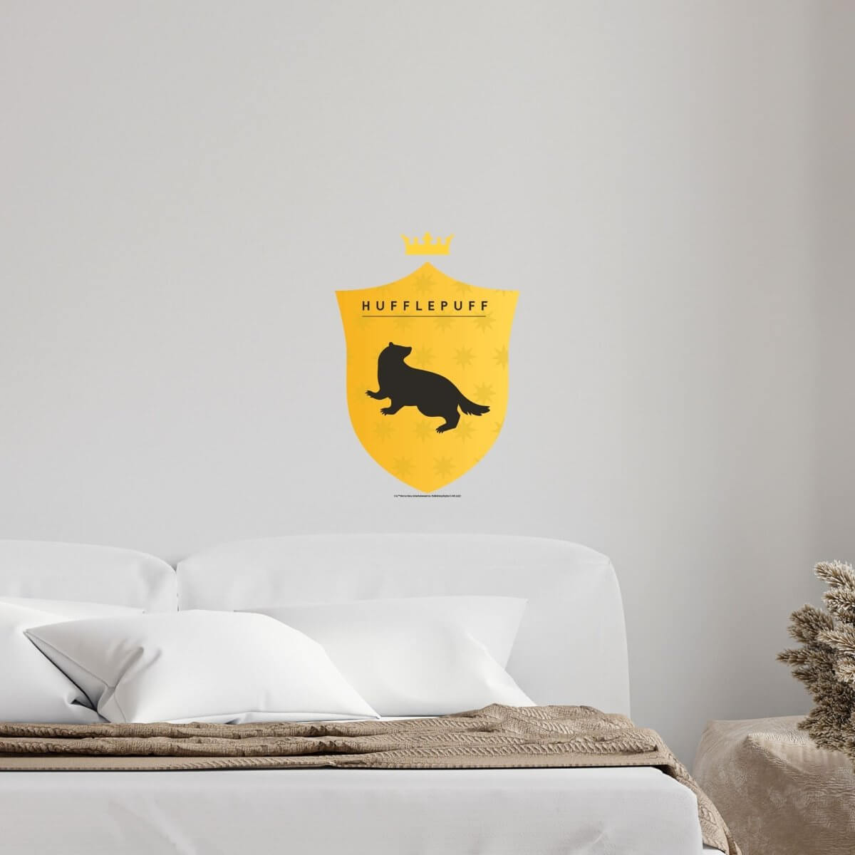 Kismet Decals Harry Potter Hufflepuff Badge V1 Licensed Wall Sticker - Easy DIY Home & Kids Room Decor Wall Decal Art - Kismet Decals