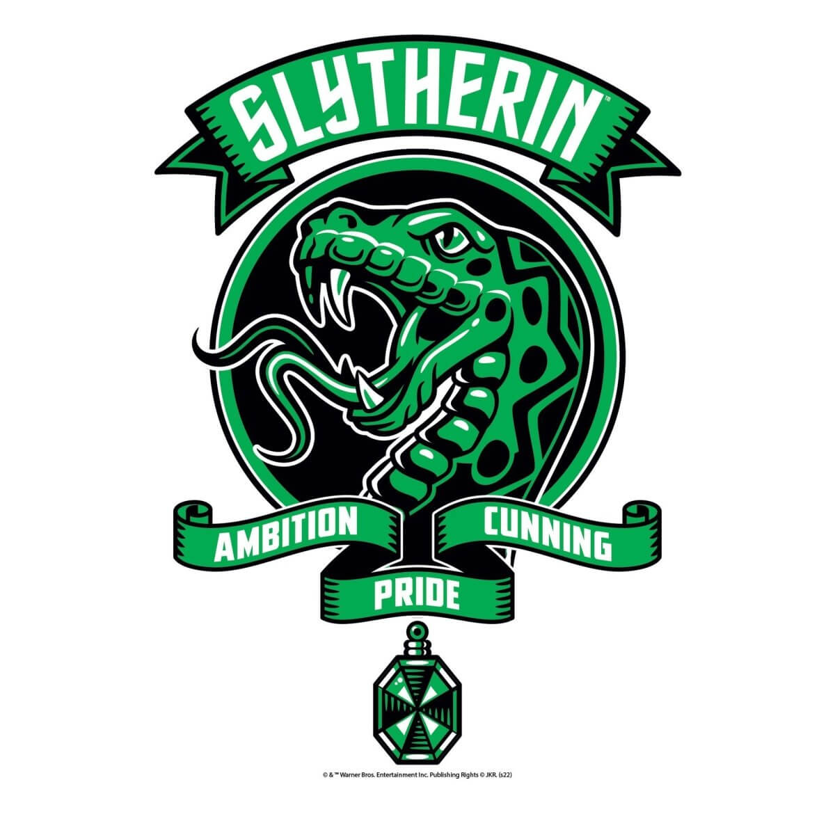 Kismet Decals Harry Potter Slytherin Crest Licensed Wall Sticker - Easy DIY Home & Kids Room Decor Wall Decal Art - Kismet Decals