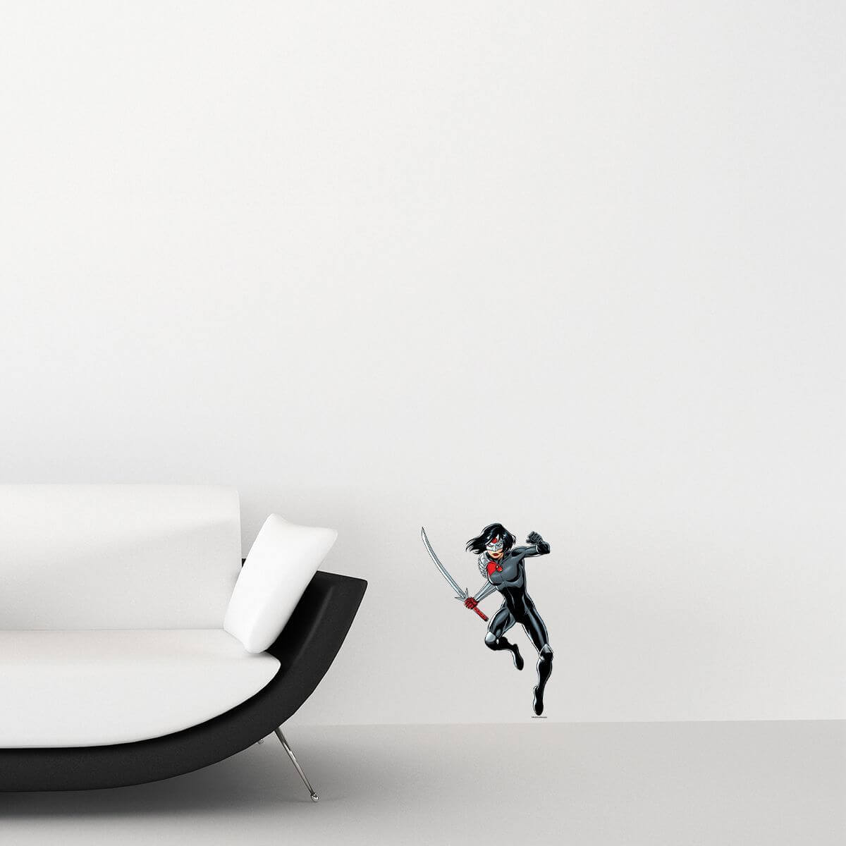 Kismet Decals Katana Leap Attack Licensed Wall Sticker - Easy DIY Justice League Home & Room Decor Wall Art - Kismet Decals