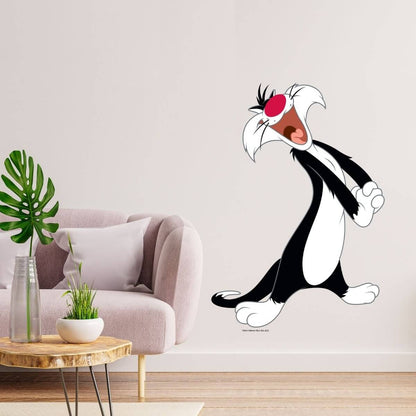 Kismet Decals Looney Tunes Sylvester Excited Licensed Wall Sticker - Easy DIY Home & Kids Room Decor Wall Decal Art - Kismet Decals