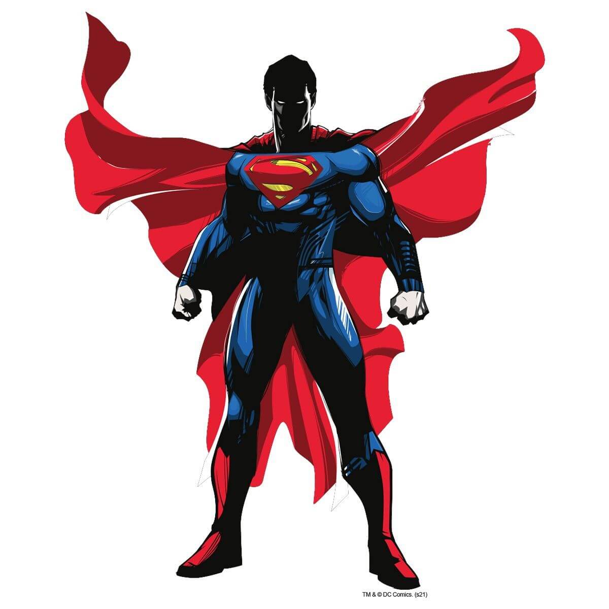 Kismet Decals Superman Battle Stance Licensed Wall Sticker - Easy DIY Justice League Home & Room Decor Wall Art - Kismet Decals
