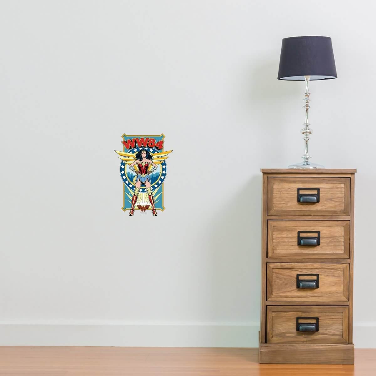 Kismet Decals WW84 Battle Stance Licensed Wall Sticker - Easy DIY Wonder Woman 1984 Home & Room Decor Comic Art - Kismet Decals