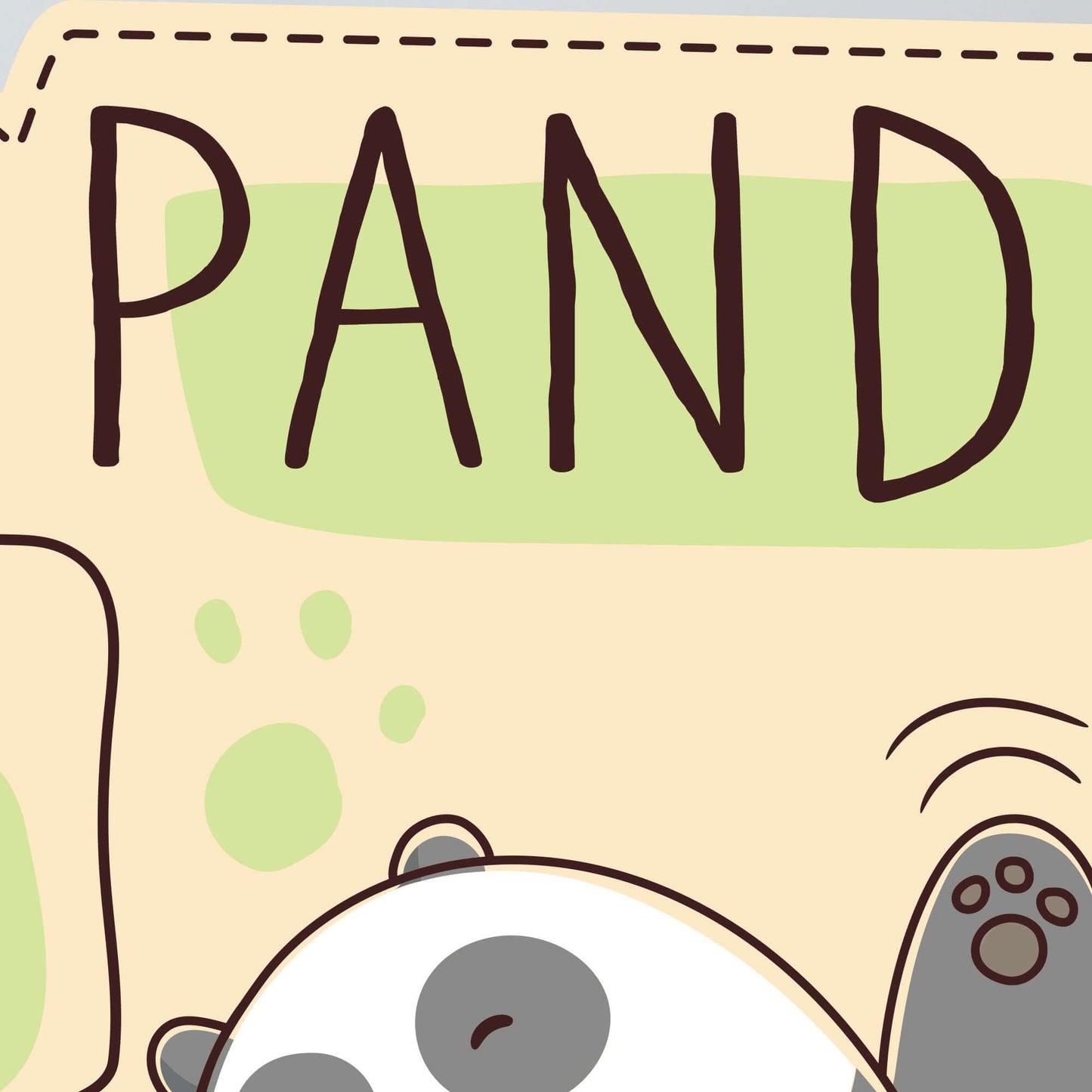 Kismet Decals Home & Room Decor We Bare Bears Get to Know Panda Wall decal sticker - officially licensed - latex printed with no solvent odor