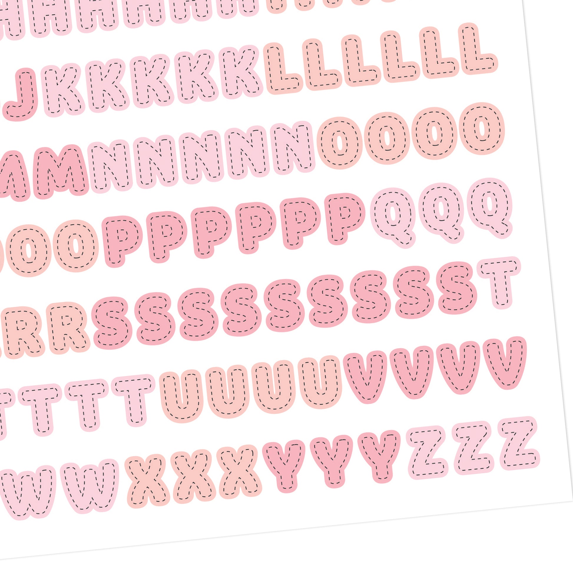 A5 Capital Alphabets Journal Stickers - 5.3 X 8.3 - Craft Scrapbook