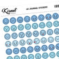 A5 Circle Mood Tracker Stickers - 120 Pieces 5.3" X 8.3" - Craft Journal Snail Mail Planner Journal Diary Paper Sticker Sheet