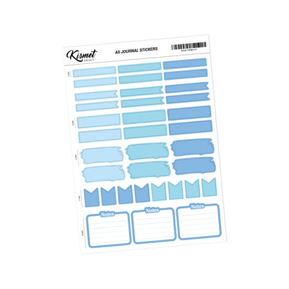A5 Writable Text Box Stickers - 35 Pieces 5.3" X 8.3" - Craft Scrapbook Junk Journal Snail Mail Planner Journal Diary Paper Sticker Sheet