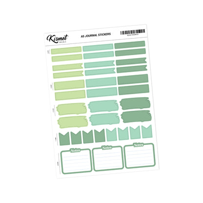 A5 Writable Text Box Stickers - 35 Pieces 5.3" X 8.3" - Craft Scrapbook Junk Journal Snail Mail Planner Journal Diary Paper Sticker Sheet
