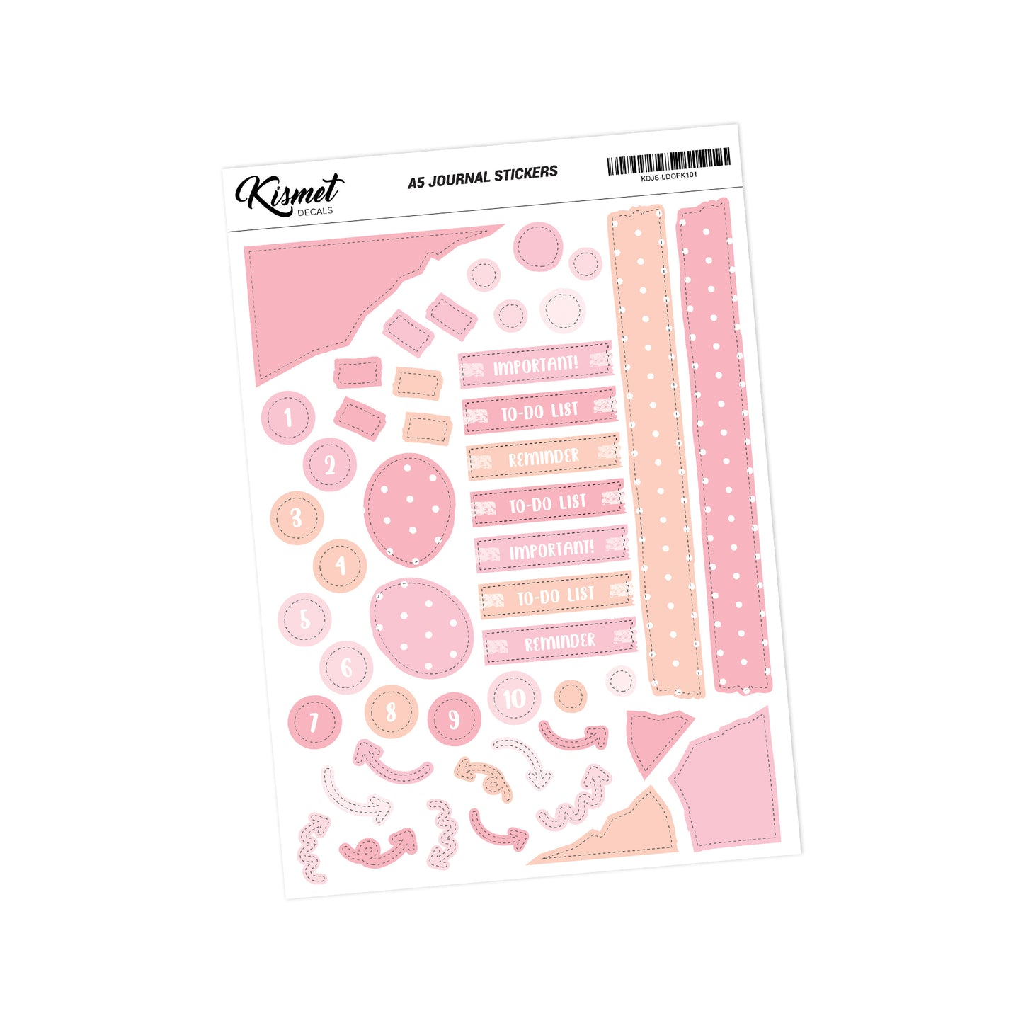 A5 Labels and Doodles Stickers - 5.3" X 8.3" - Craft Journal Snail Mail Planner Journal Diary Paper Sticker Sheet