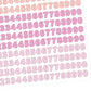 A5 Solid Number Stickers - 5.3" X 8.3" - Craft Journal Snail Mail Planner Journal Diary Paper Sticker Sheet