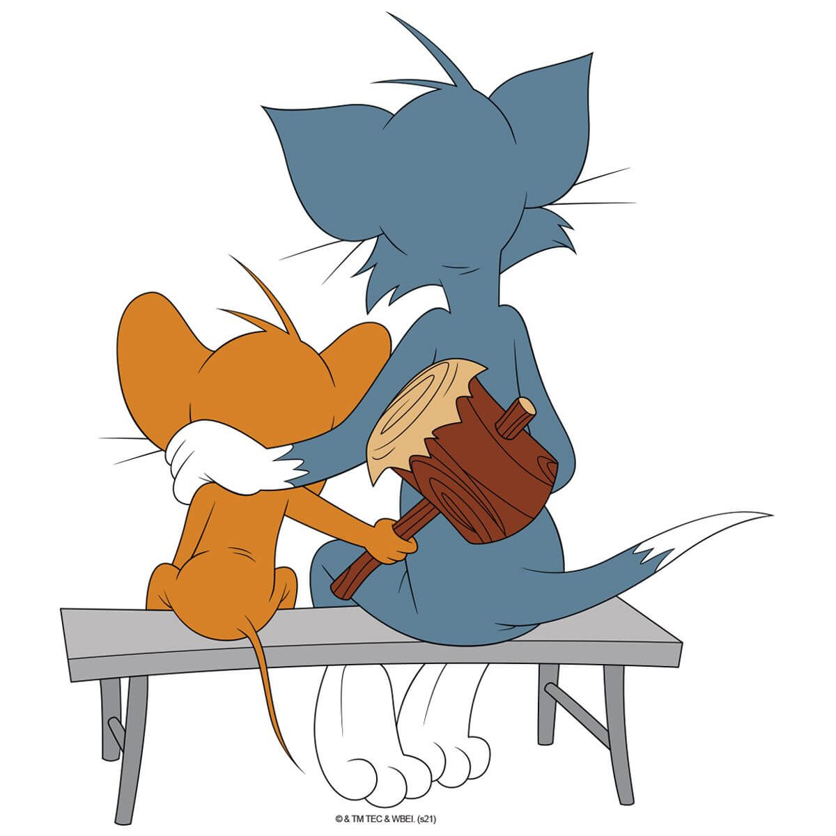Kismet Decals Tom & Jerry: Tom & Jerry Frenemies Licensed Wall Sticker - Easy DIY Home & Room Decor Cartoon Wall Art