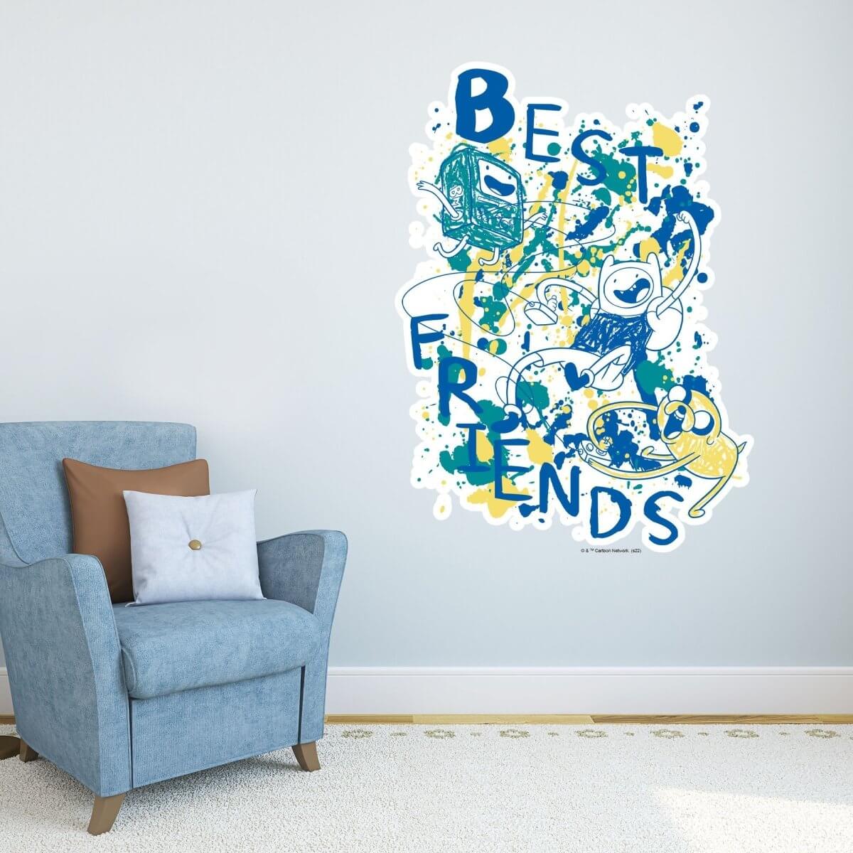 Kismet Decals Adventure Time Best Friends Licensed Wall Sticker - Easy DIY Home & Kids Room Decor Wall Decal Art - Kismet Decals