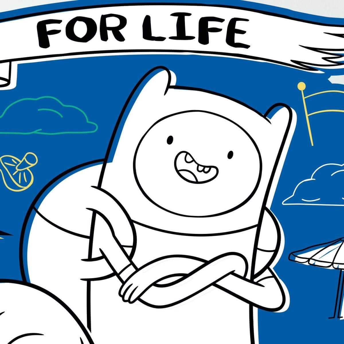 Kismet Decals Adventure Time Bros for Life Licensed Wall Sticker - Easy DIY Home & Kids Room Decor Wall Decal Art - Kismet Decals