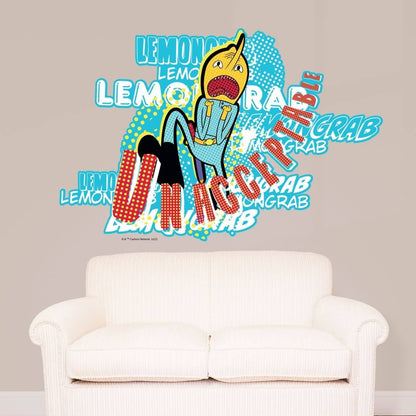Kismet Decals Adventure Time Earl of Lemongrab Licensed Wall Sticker - Easy DIY Home & Kids Room Decor Wall Decal Art - Kismet Decals