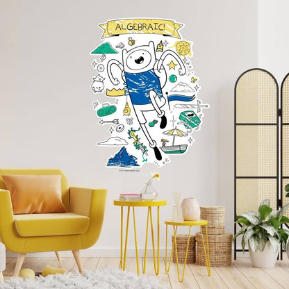 Kismet Decals Adventure Time Finn Algebraic! Licensed Wall Sticker - Easy DIY Home & Kids Room Decor Wall Decal Art - Kismet Decals