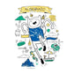 Kismet Decals Adventure Time Finn Algebraic! Licensed Wall Sticker - Easy DIY Home & Kids Room Decor Wall Decal Art - Kismet Decals
