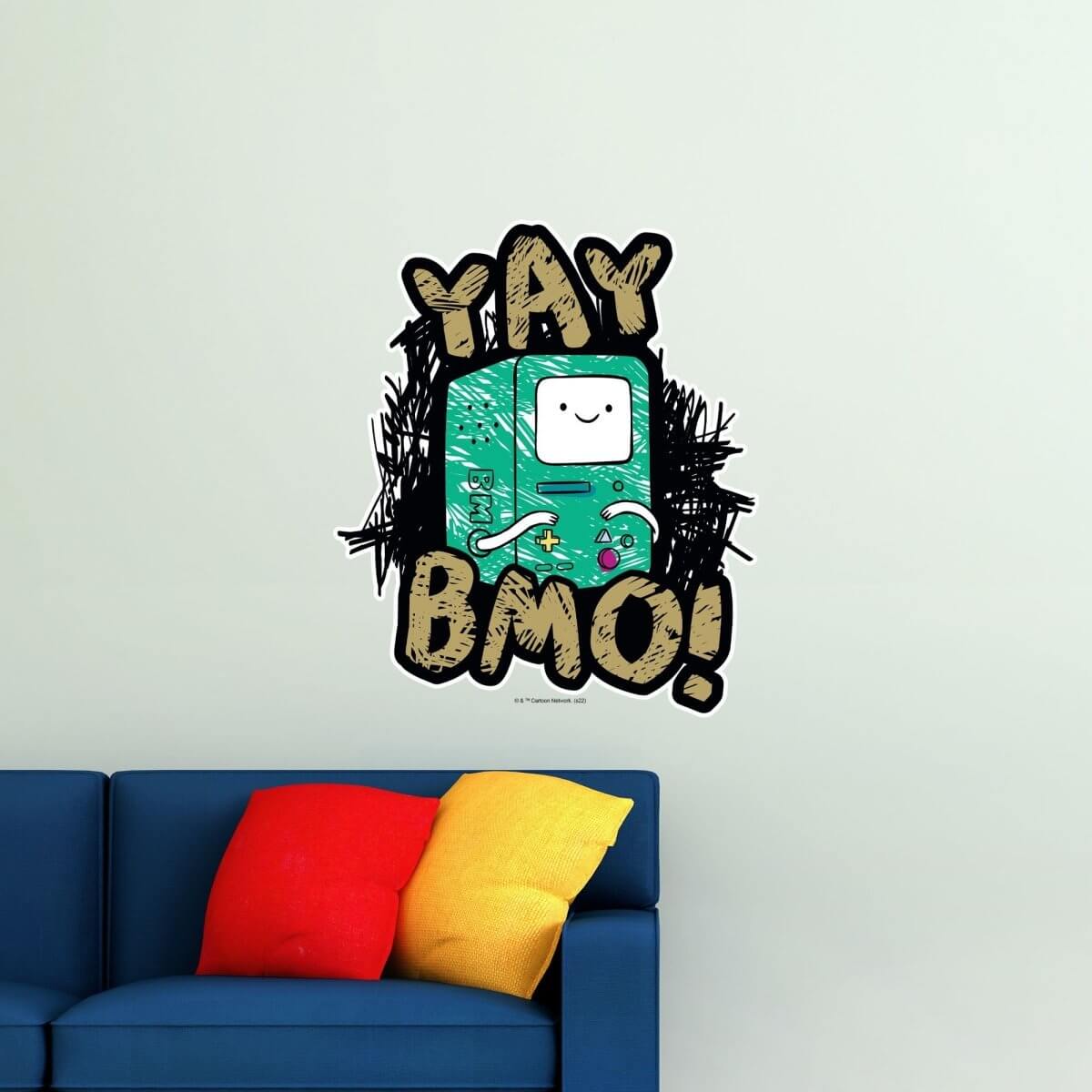 Kismet Decals Adventure Time Finn Head & Sword Licensed Wall Sticker - Easy DIY Home & Kids Room Decor Wall Decal Art - Kismet Decals