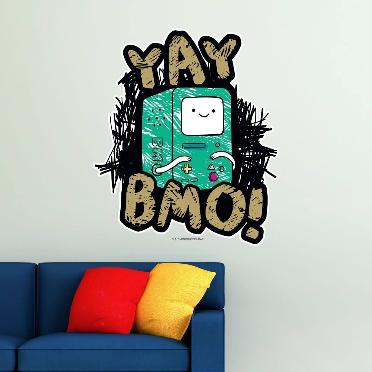 Kismet Decals Adventure Time Finn Head & Sword Licensed Wall Sticker - Easy DIY Home & Kids Room Decor Wall Decal Art - Kismet Decals