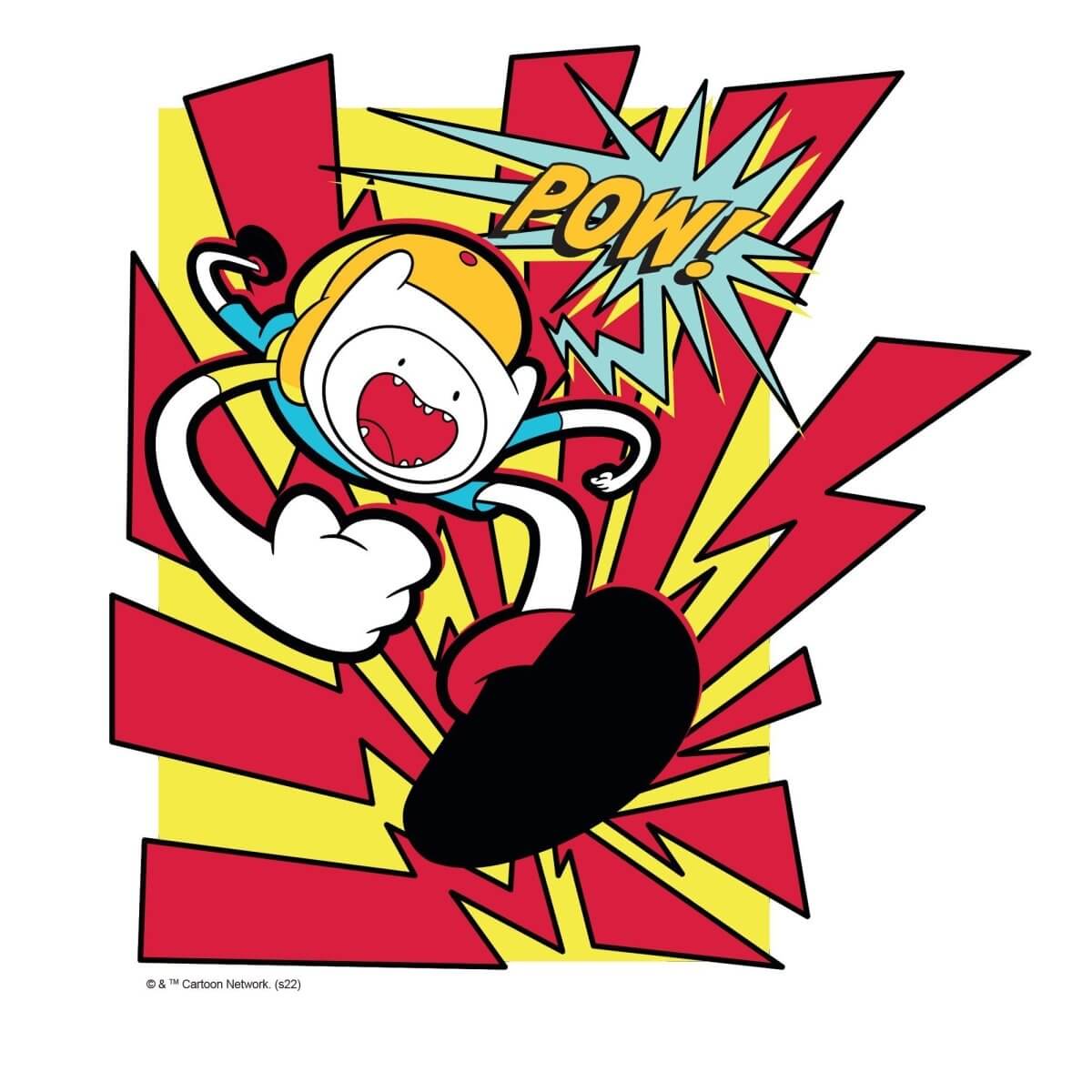 Kismet Decals Adventure Time Finn: Pow! Licensed Wall Sticker - Easy DIY Home & Kids Room Decor Wall Decal Art - Kismet Decals