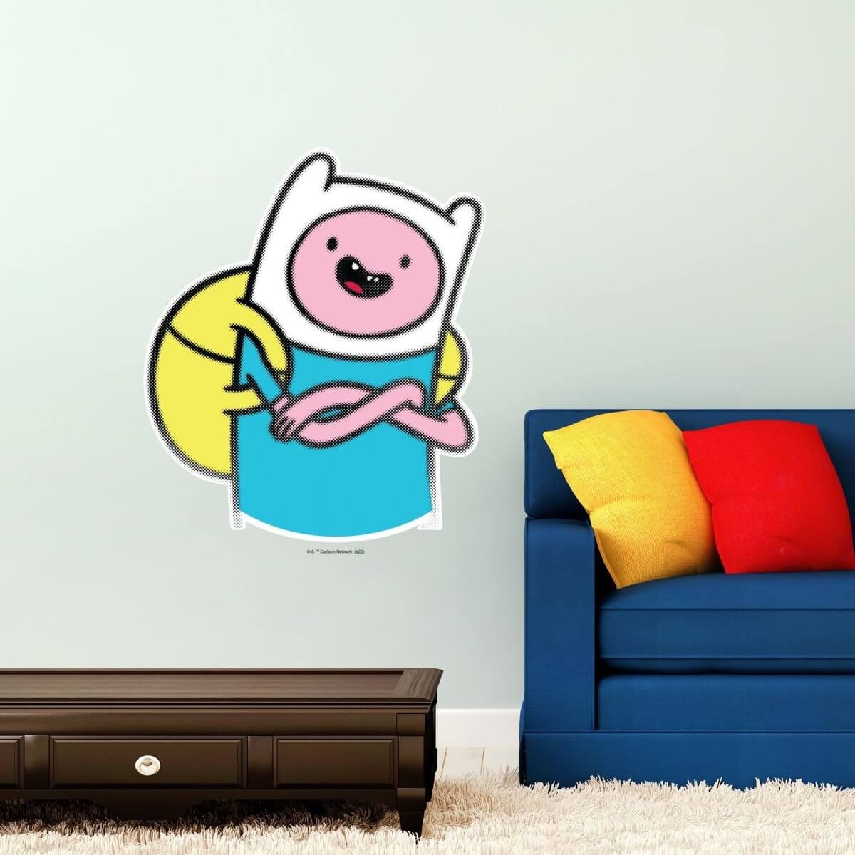 Kismet Decals Adventure Time Finn the Human Licensed Wall Sticker - Easy DIY Home & Kids Room Decor Wall Decal Art - Kismet Decals