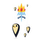 Kismet Decals Adventure Time Ice King & Penguins Licensed Wall Sticker - Easy DIY Home & Kids Room Decor Wall Decal Art - Kismet Decals