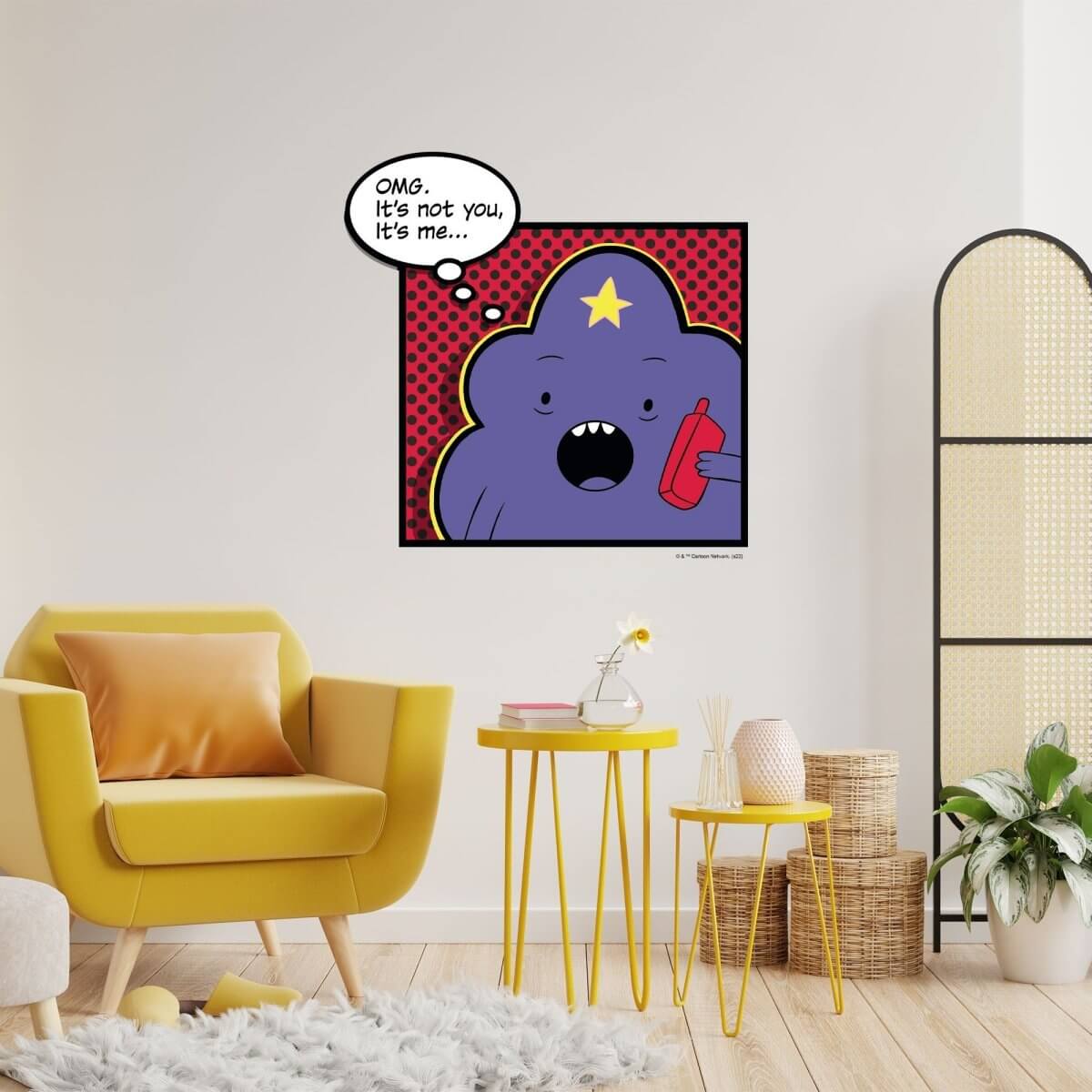 Kismet Decals Adventure Time Lumpy Space Princess Licensed Wall Sticker - Easy DIY Home & Kids Room Decor Wall Decal Art - Kismet Decals