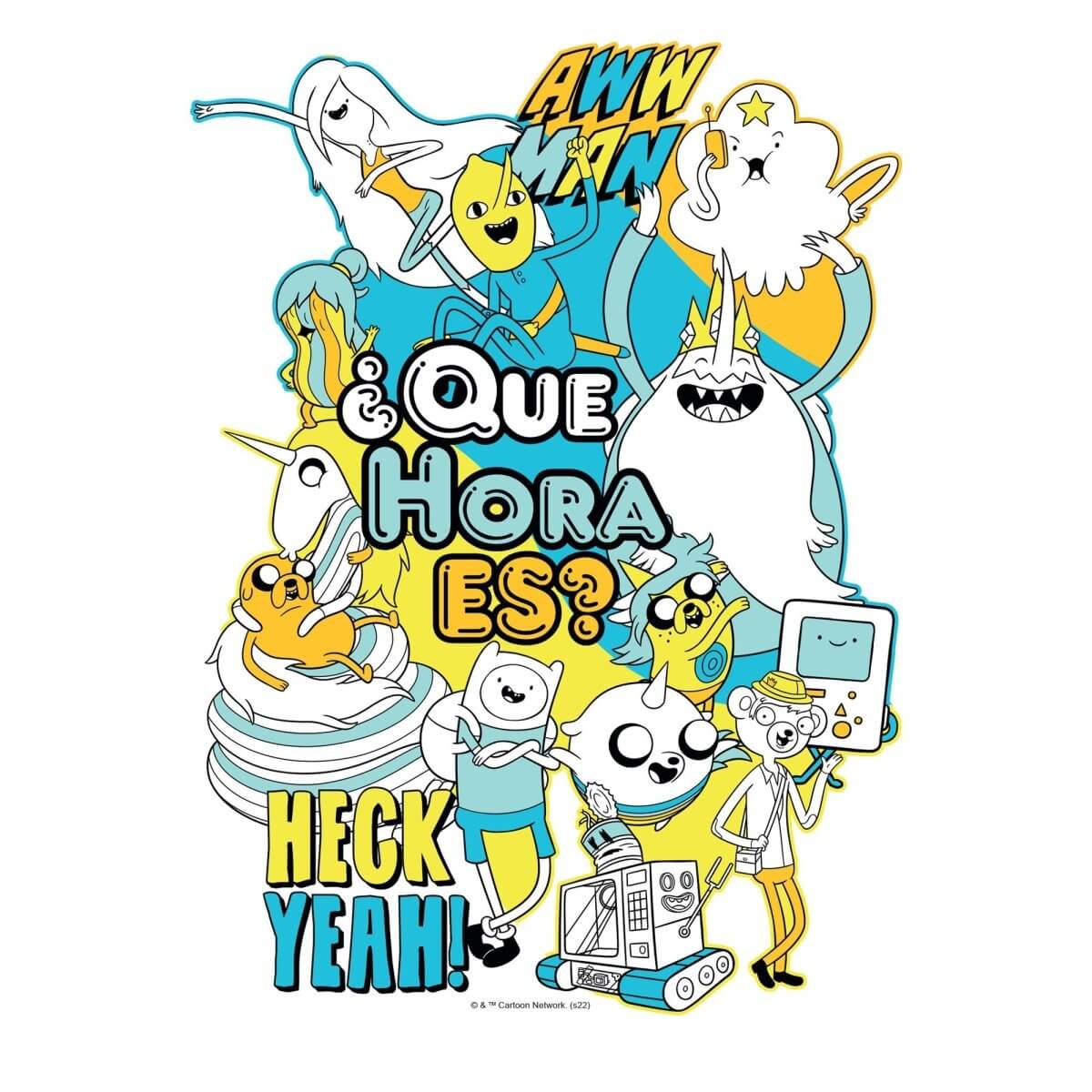 Kismet Decals Adventure Time Que Hora Es? Licensed Wall Sticker - Easy DIY Home & Kids Room Decor Wall Decal Art - Kismet Decals