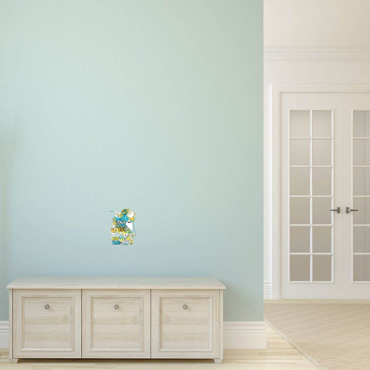 Kismet Decals Adventure Time Que Hora Es? Licensed Wall Sticker - Easy DIY Home & Kids Room Decor Wall Decal Art - Kismet Decals