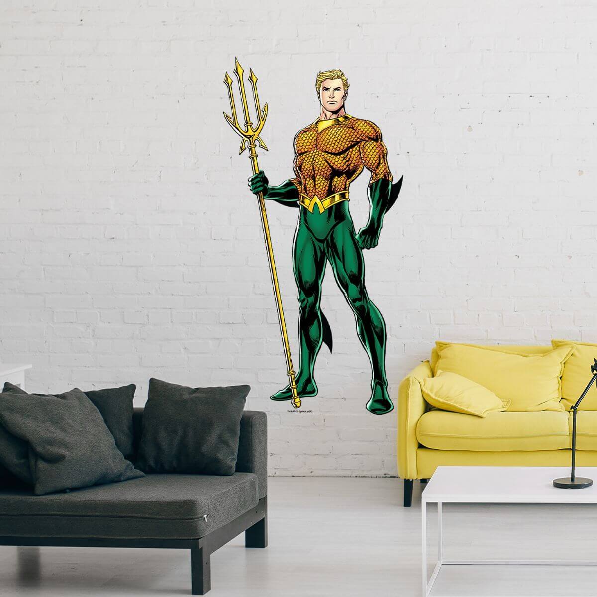 Kismet Decals Aquaman of Atlantis Licensed Wall Sticker - Easy DIY Justice League Home & Room Decor Wall Art - Kismet Decals