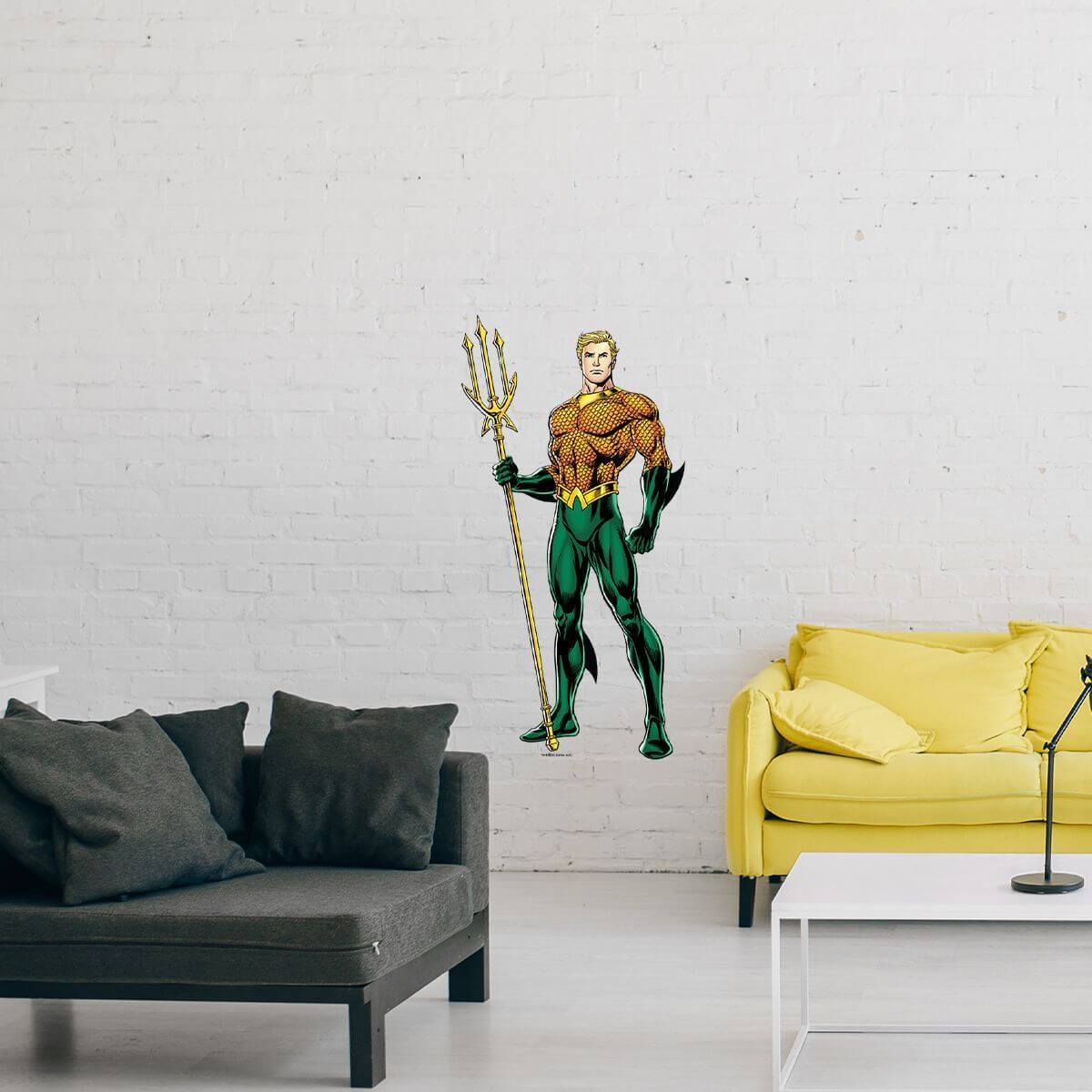 Kismet Decals Aquaman of Atlantis Licensed Wall Sticker - Easy DIY Justice League Home & Room Decor Wall Art - Kismet Decals