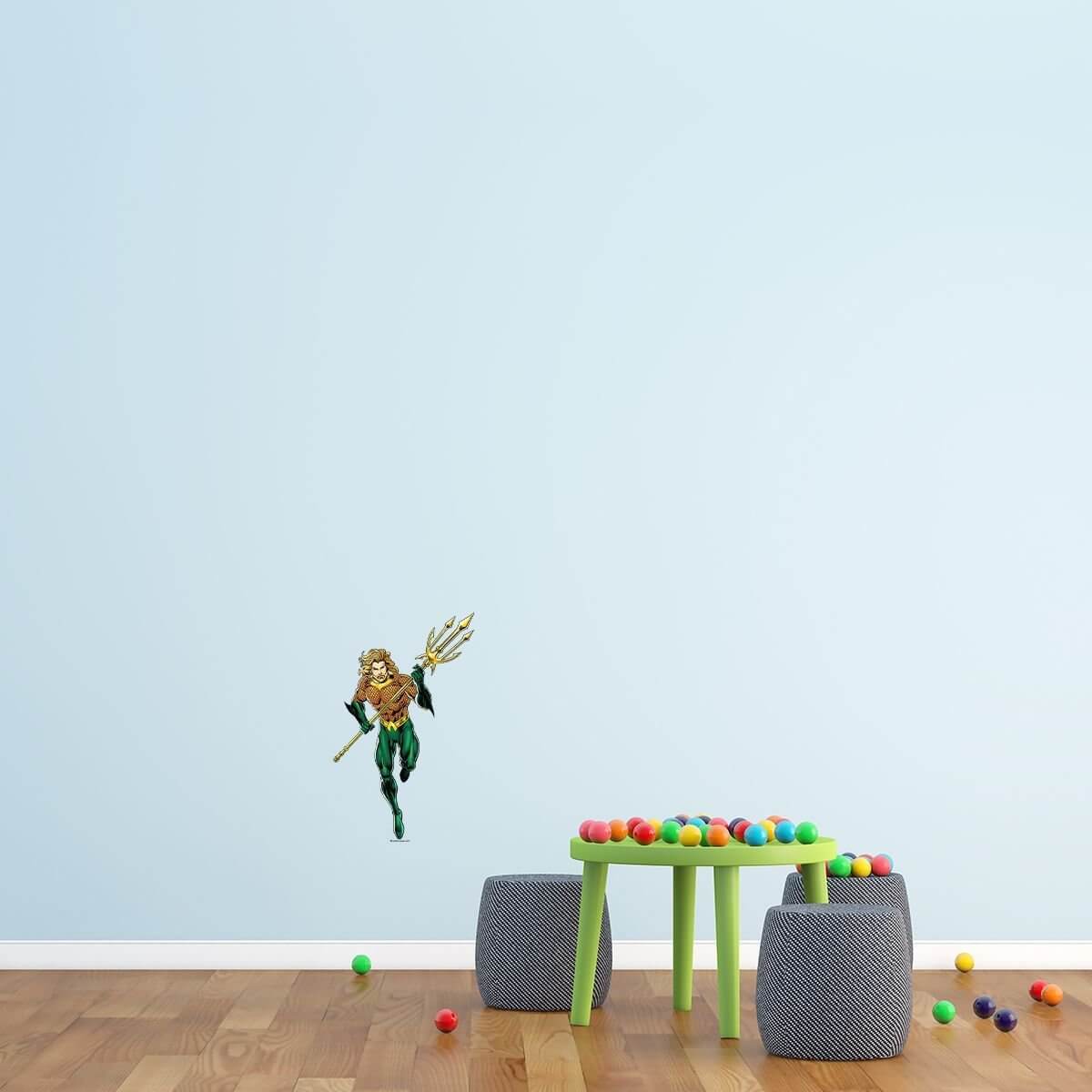 Kismet Decals Aquaman Underworld Hero Licensed Wall Sticker - Easy DIY Justice League Home & Room Decor Wall Art - Kismet Decals