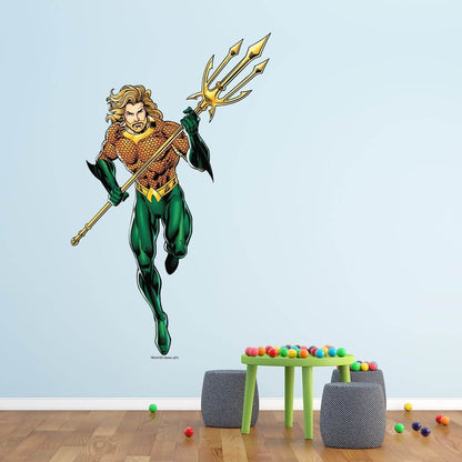 Kismet Decals Aquaman Underworld Hero Licensed Wall Sticker - Easy DIY Justice League Home & Room Decor Wall Art - Kismet Decals