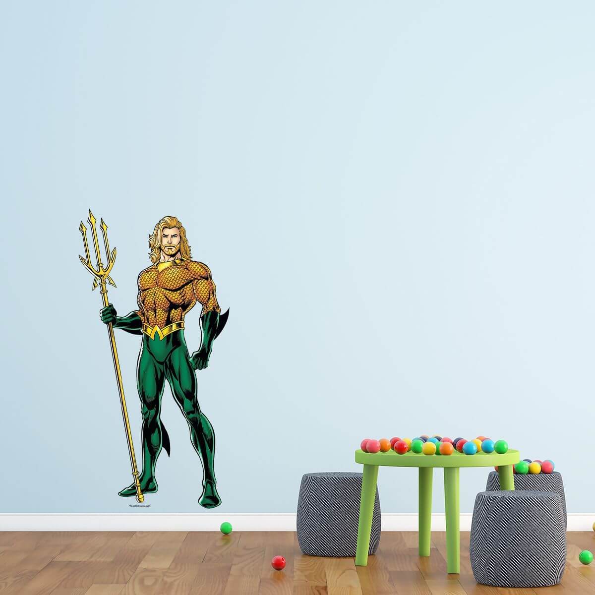 Kismet Decals Aquaman Underworld Protector Licensed Wall Sticker - Easy DIY Justice League Home & Room Decor Wall Art - Kismet Decals