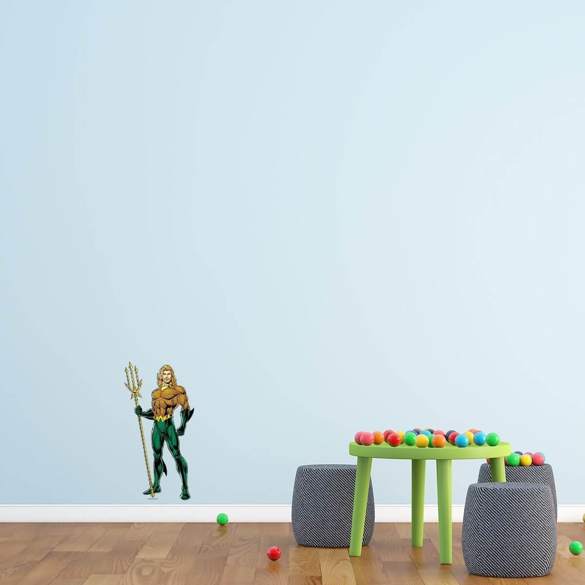 Kismet Decals Aquaman Underworld Protector Licensed Wall Sticker - Easy DIY Justice League Home & Room Decor Wall Art - Kismet Decals