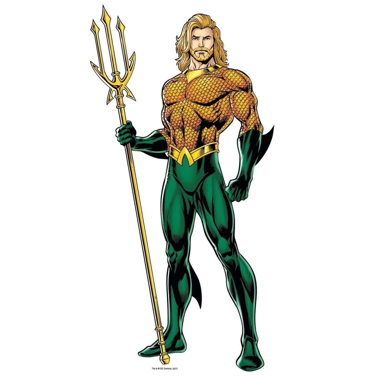 Kismet Decals Aquaman Underworld Protector Licensed Wall Sticker - Easy DIY Justice League Home & Room Decor Wall Art - Kismet Decals