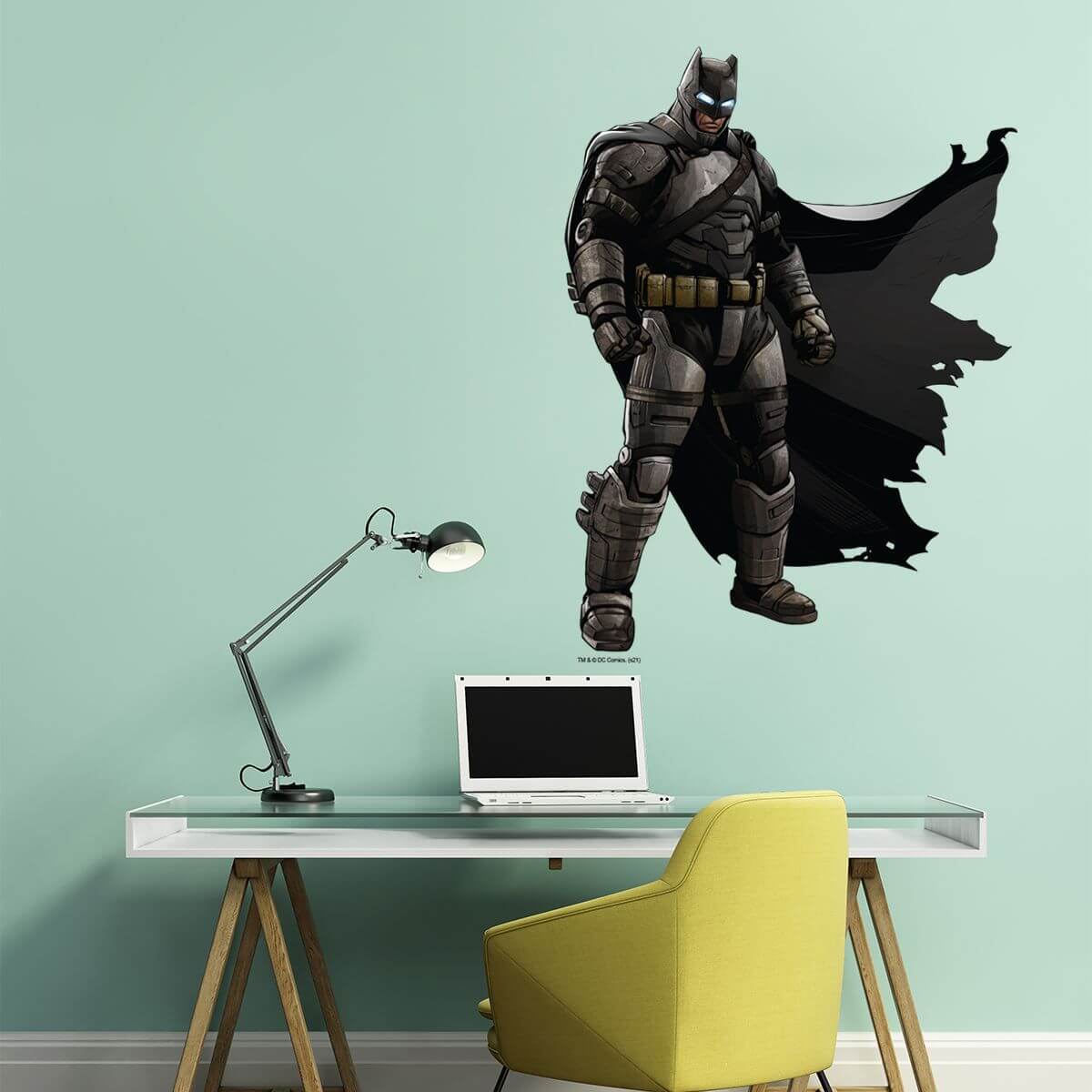 Kismet Decals Armored Batman Primed Licensed Wall Sticker - Easy DIY Justice League Home & Room Decor Wall Art - Kismet Decals
