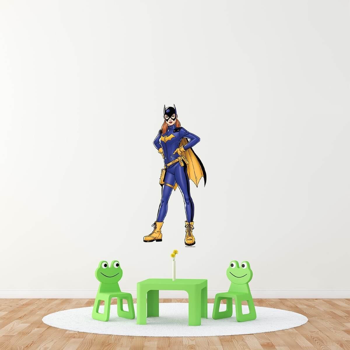 Kismet Decals Batgirl Akimbo Stance Licensed Wall Sticker - Easy DIY Justice League Home & Room Decor Wall Art - Kismet Decals