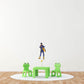 Kismet Decals Batgirl Akimbo Stance Licensed Wall Sticker - Easy DIY Justice League Home & Room Decor Wall Art - Kismet Decals