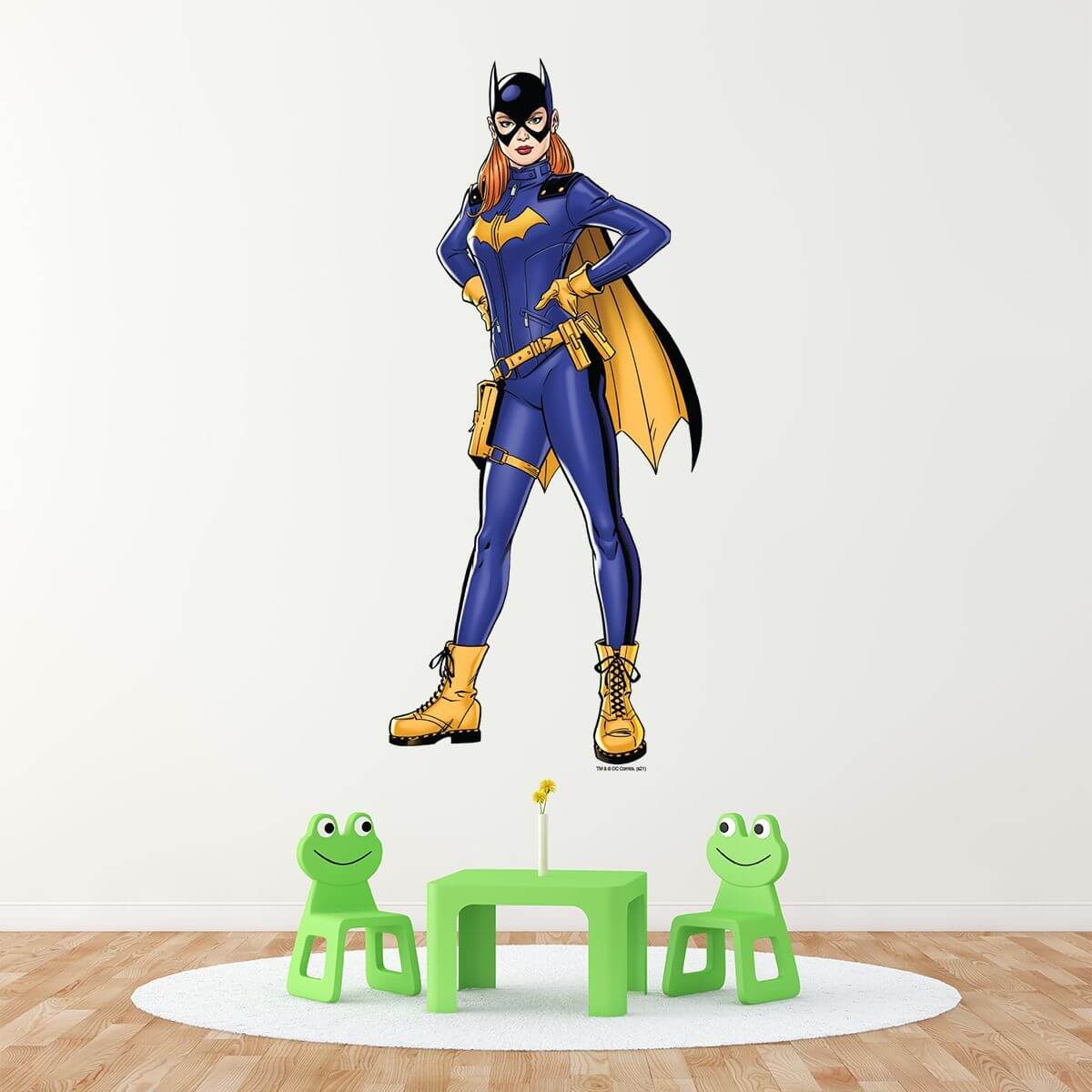 Kismet Decals Batgirl Akimbo Stance Licensed Wall Sticker - Easy DIY Justice League Home & Room Decor Wall Art - Kismet Decals