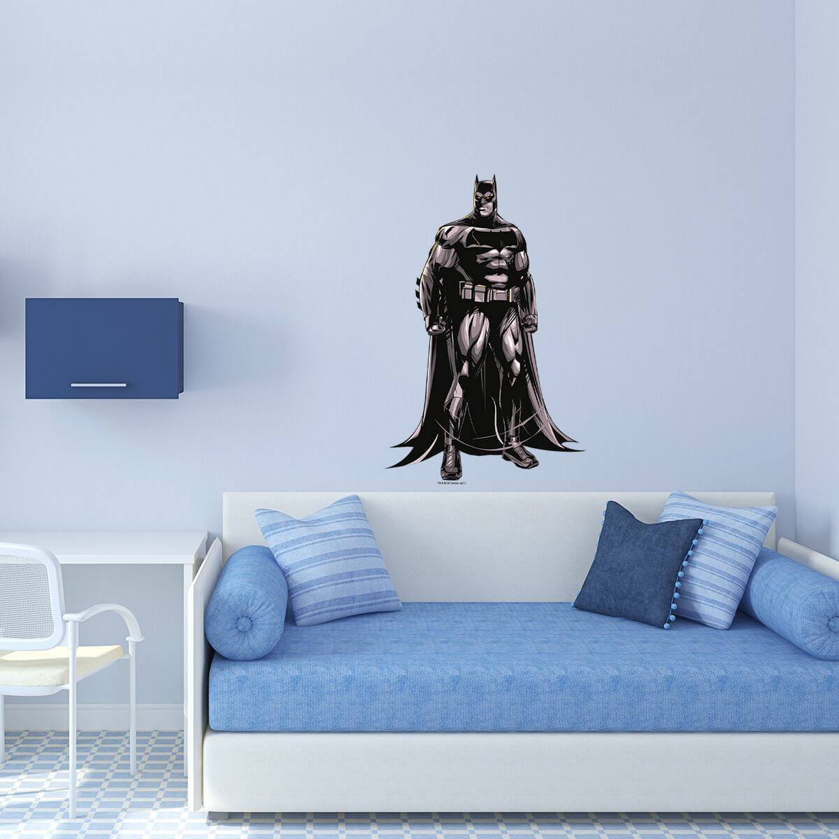 Kismet Decals Batman Battle Stance Licensed Wall Sticker - Easy DIY Justice League Home & Room Decor Wall Art - Kismet Decals