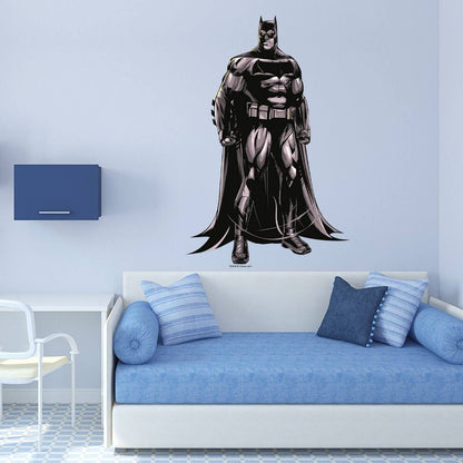 Kismet Decals Batman Battle Stance Licensed Wall Sticker - Easy DIY Justice League Home & Room Decor Wall Art - Kismet Decals