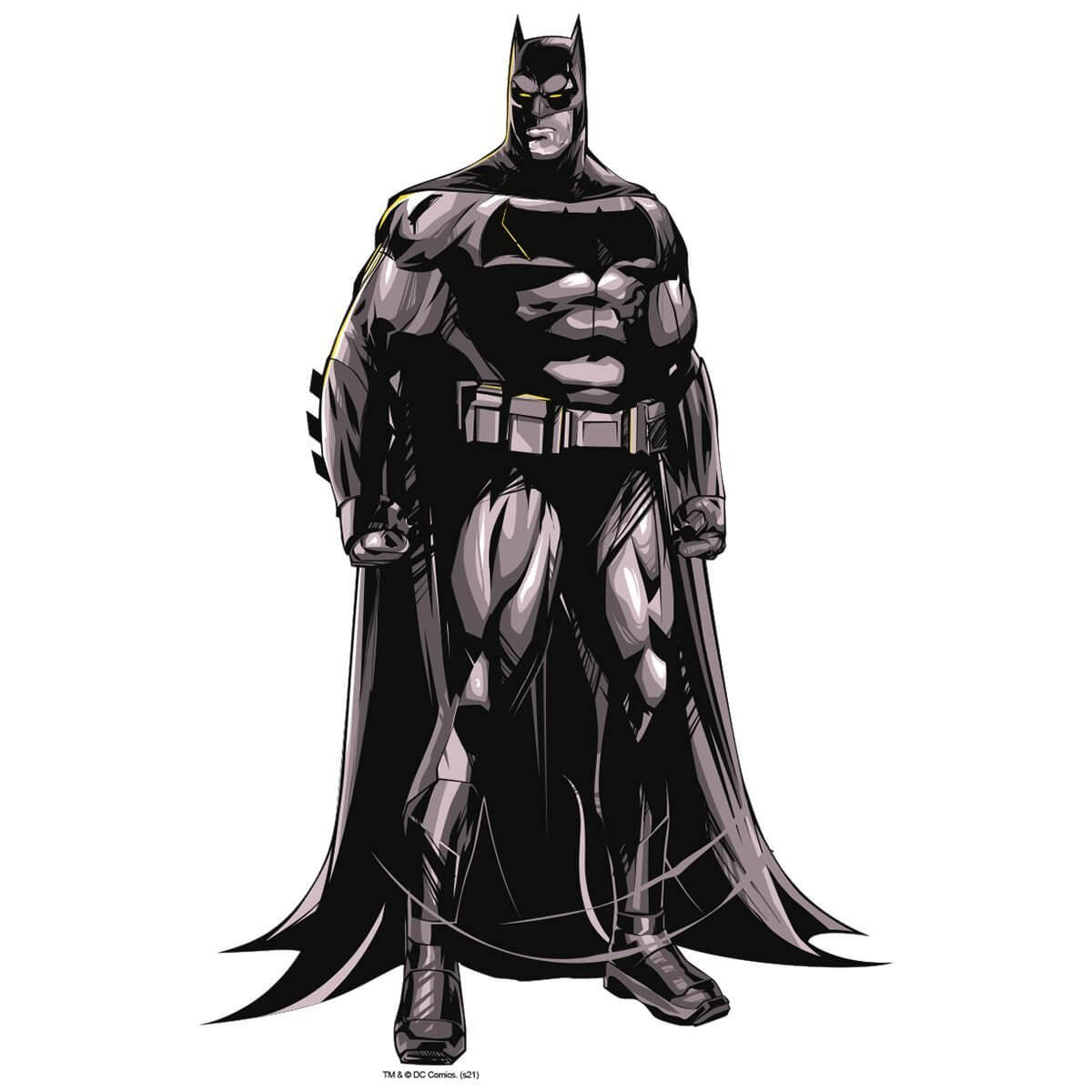 Kismet Decals Batman Battle Stance Licensed Wall Sticker - Easy DIY Justice League Home & Room Decor Wall Art - Kismet Decals